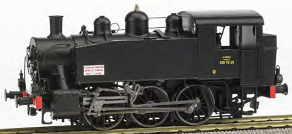 REE Modeles MB-103 - Steam Locomotive Class 030 TU 25 NORTH La Chapelle, Black - ANALOG DC